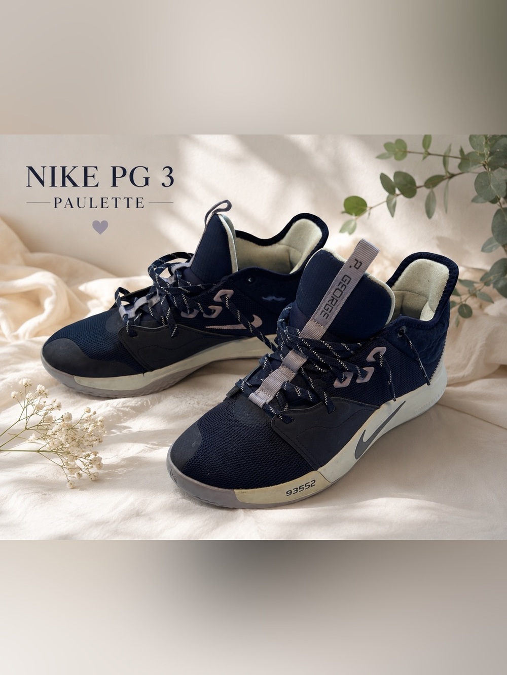 Nike PG 3 Paulette Basketball Shoes Navy Gray Women’s 8.5 Rare